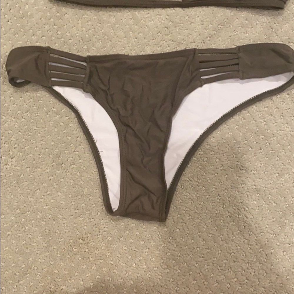 Army green bathing suit